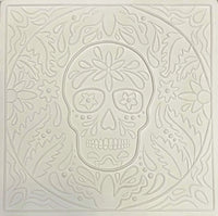 Day of the Dead Textured Large 10" x 10" Skull Mold for Glass Fusing (CPI DT37)