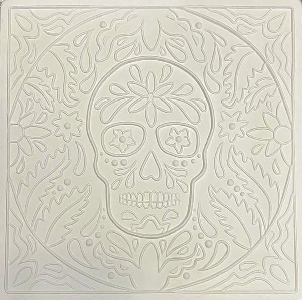 Day of the Dead Textured Large 10" x 10" Skull Mold for Glass Fusing (CPI DT37)