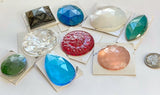 Faceted and Specialty Stained Glass Jewel Assortment - 9 Jewels!