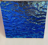 Black CBS Pink Teal Bullseye Granite 90 COE Dichroic Glass - 5 sizes available!