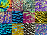 Twelve 1x1 Black and Clear 90 COE Dichroic Sampler Mix Glass Assortment (Lot A)
