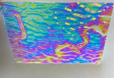 CBS Clear Green Magenta Fusion Ripple 90 COE Dichroic Glass - 3 sizes available!