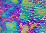 CBS Clear Green Magenta Fusion Ripple 90 COE Dichroic Glass - 3 sizes available!