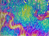 CBS Clear Green Magenta Fusion Ripple 90 COE Dichroic Glass - 3 sizes available!