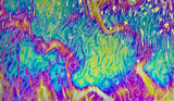 CBS Clear Green Magenta Fusion Ripple 90 COE Dichroic Glass - 3 sizes available!