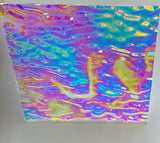 CBS Clear Green Magenta Fusion Ripple 90 COE Dichroic Glass - 3 sizes available!