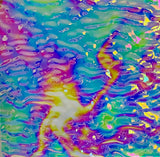 CBS Clear Green Magenta Fusion Ripple 90 COE Dichroic Glass - 3 sizes available!