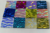 Twelve 1x1 Black and Clear 90 COE Dichroic Sampler Mix Glass Assortment (Lot H)