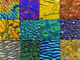 Twelve 1x1 Black 90 COE Dichroic Sampler Mix Glass Assortment (Lot U)