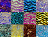 Twelve 1x1 Black and Clear 90 COE Dichroic Sampler Mix Glass Assortment (Lot C)