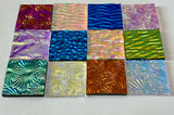 Twelve 1x1 Black and Clear 90 COE Dichroic Sampler Mix Glass Assortment (Lot C)