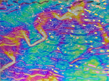 CBS Clear Green Magenta Fusion Ripple 90 COE Dichroic Glass - 3 sizes available!