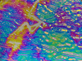 CBS Clear Green Magenta Fusion Ripple 90 COE Dichroic Glass - 3 sizes available!