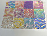 Twelve 1x1 Clear 90 COE Dichroic Sampler Mix Glass Assortment (Lot B)