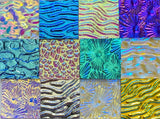 Twelve 1x1 Black and Clear 90 COE Dichroic Sampler Mix Glass Assortment (Lot R)
