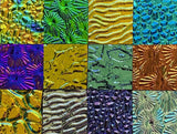 Twelve 1x1 Black 90 COE Dichroic Sampler Mix Glass Assortment (Lot F)