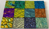 Twelve 1x1 Black 90 COE Dichroic Sampler Mix Glass Assortment (Lot F)