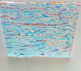 CBS Clear Candy Apple Red CAR 'Granite Ripple' 90 COE Dichroic Glass - 5 sizes available!