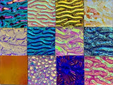 Twelve 1x1 Black and Clear 90 COE Dichroic Sampler Mix Glass Assortment (Lot A)