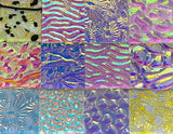 Twelve 1x1 Clear 90 COE Dichroic Sampler Mix Glass Assortment (Lot B)