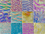 Twelve 1x1 Clear 90 COE Dichroic Sampler Mix Glass Assortment (Lot V)