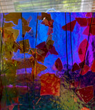 1/4 Sheet CBS Specialty Autumn Fracture #4111 Blue Gold 90 COE Dichroic Glass