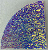 Quarter (1/4) sheet - CBS Clear 90 COE Cyan Copper Ripple Dichroic Glass