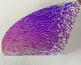 Quarter (1/4) sheet - CBS Clear 90 COE Cyan Copper Ripple Dichroic Glass