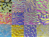 Twelve 1x1 Clear 90 COE Dichroic Sampler Mix Glass Assortment (Lot B)