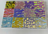 Twelve 1x1 Clear 90 COE Dichroic Sampler Mix Glass Assortment (Lot B)