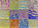 Twelve 1x1 Clear 90 COE Dichroic Sampler Mix Glass Assortment (Lot K)