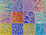 Twelve 1x1 Clear 90 COE Dichroic Sampler Mix Glass Assortment (Lot V)
