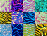 Twelve 1x1 Black and Clear 90 COE Dichroic Sampler Mix Glass Assortment (Lot M)