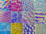 Twelve 1x1 Clear 90 COE Dichroic Sampler Mix Glass Assortment (Lot K)