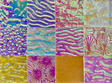Twelve 1x1 Clear 90 COE Dichroic Sampler Mix Glass Assortment (Lot B)