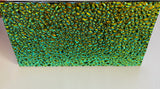 Black CBS Cyan Copper 'Dew Drop' 90 COE Dichroic Glass - 5 sizes available!