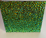 Black CBS Cyan Copper 'Dew Drop' 90 COE Dichroic Glass - 5 sizes available!