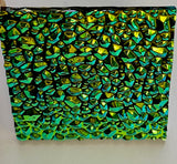Black CBS Cyan Copper 'Dew Drop' 90 COE Dichroic Glass - 5 sizes available!