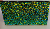 Black CBS Cyan Copper 'Dew Drop' 90 COE Dichroic Glass - 5 sizes available!