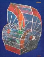 Rare Vintage 1977 'Stained Glass for Plants' Hidden House Malmstrom - Planters Terrariums - 10 amazing patterns! Read listing description!