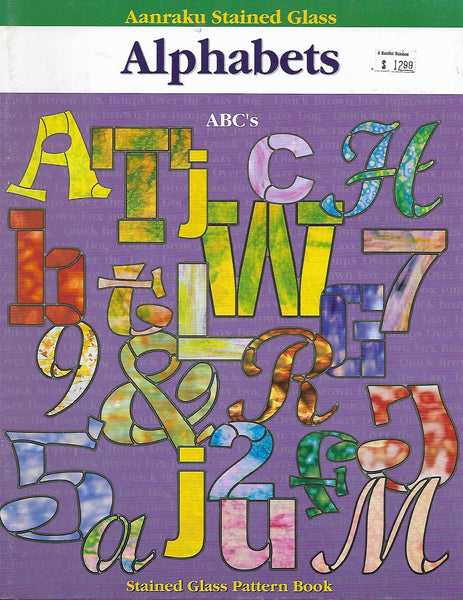 2002 Alphabets by Aanraku Stained Glass Pattern Book - Outstanding font patterns!