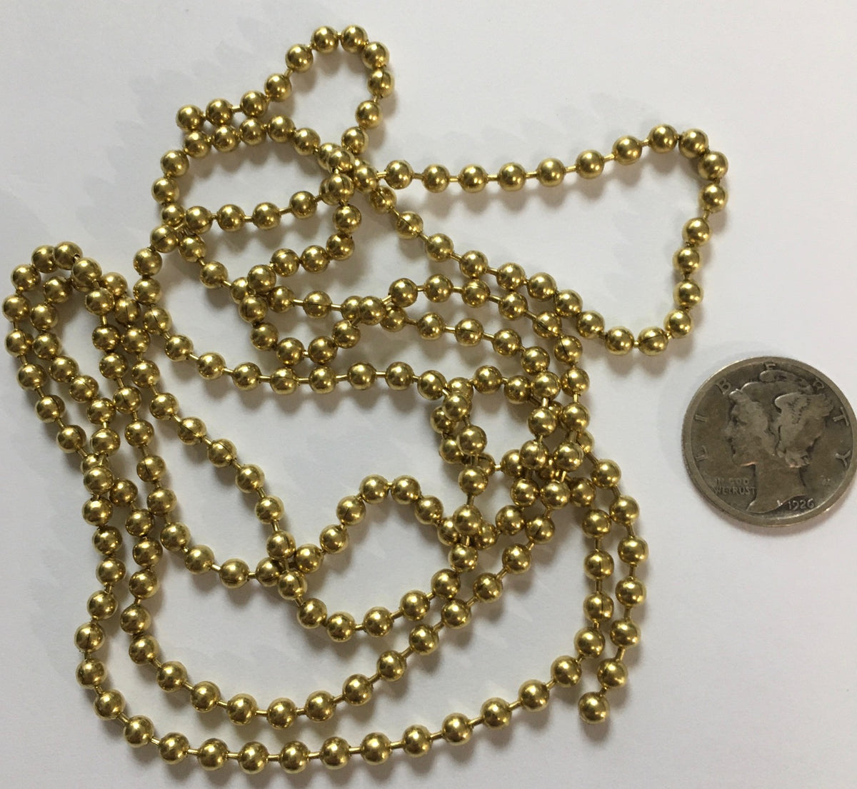 Brass Ball Chain - Three (3) Feet for Stained Glass and Hobbies – Love ...