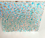 Thin Clear CBS Black Cherry Dew Drop 90 COE Dichroic Glass - 5 sizes available!