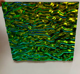 Black 3mm CBS Emerald Ripple 90 COE Dichroic Glass - 5 sizes available!