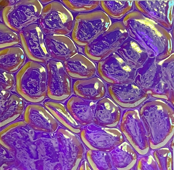 Clear 3mm CBS Magenta Green 'Figure C' 90 COE Dichroic Glass - 5 sizes available!