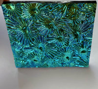 Black CBS Blue Gold Florentine 90 COE Dichroic Glass - 5 sizes available!