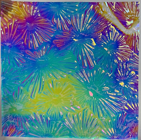 CBS Clear Green Magenta Blue GMB Fusion Florentine 90 COE Dichroic Glass - 4 sizes available!