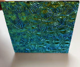 Black CBS Blue Gold Florentine 90 COE Dichroic Glass - 5 sizes available!