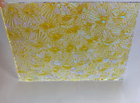 Thin Clear CBS Yellow Blue Florentine 90 COE Dichroic Glass - 5 sizes available!