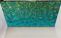 Black CBS Blue Gold Florentine 90 COE Dichroic Glass - 5 sizes available!